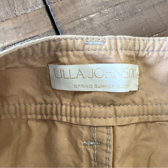 Ulla Johnson August Two Tone Cotton Twill Straight Leg Pants 6 Cropped - Picture 2 of 14